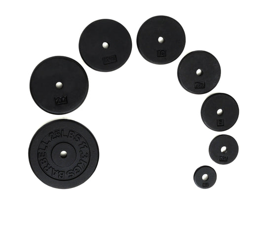Ader Standard 1" Hole Cast Iron Weight Plate-Black