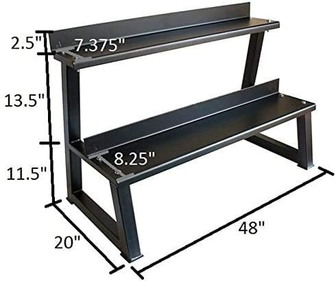 Ader 2-Tier Kettlebell Rack – 48"