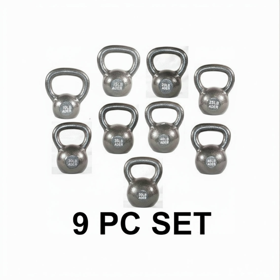 9-PC Ader Premier Kettlebell Set (275 lb total)