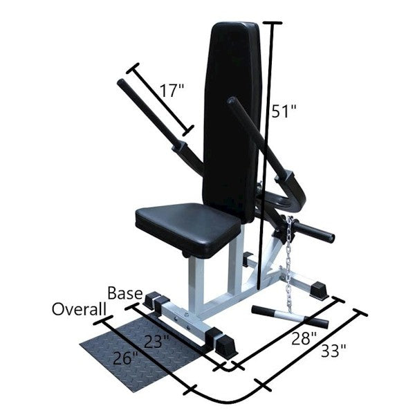 Tricep Press Down Bicep Curl Machine - Plate Loaded