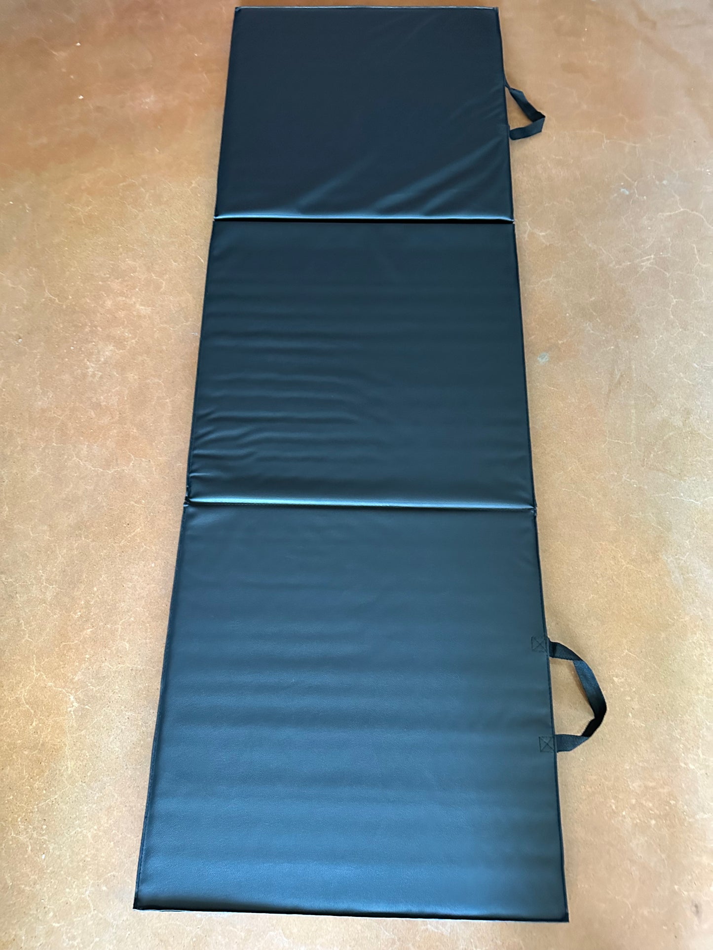 Folding Exercise Mat - 24" x 72" x 2" Thick - Triple Folding for easy stowage!