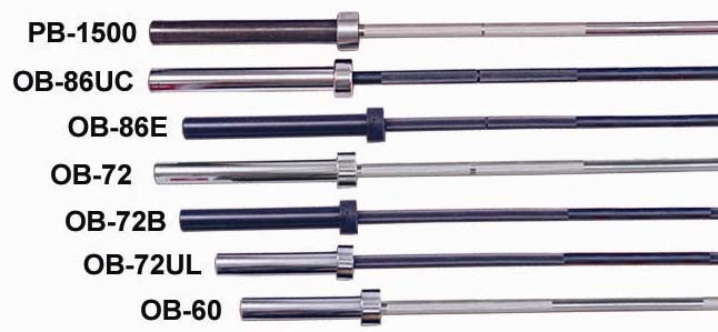 Ader Olympic 7' Black Bar with Chrome Sleeves (OB-86UC)