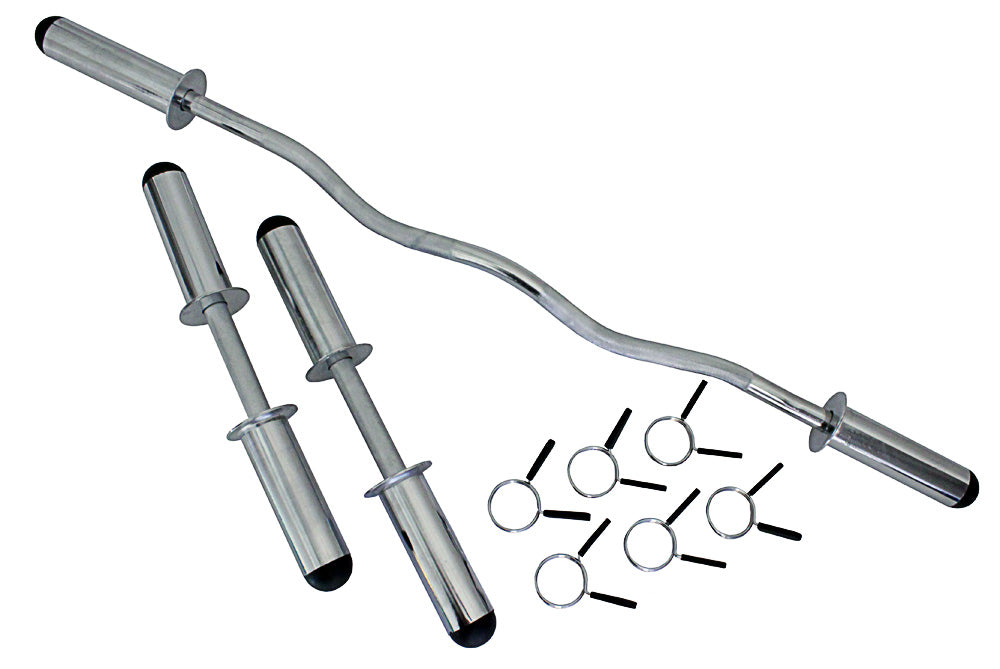 Hollow Curl Bar and Dumbbell Handle Starter kit with Spring Collars