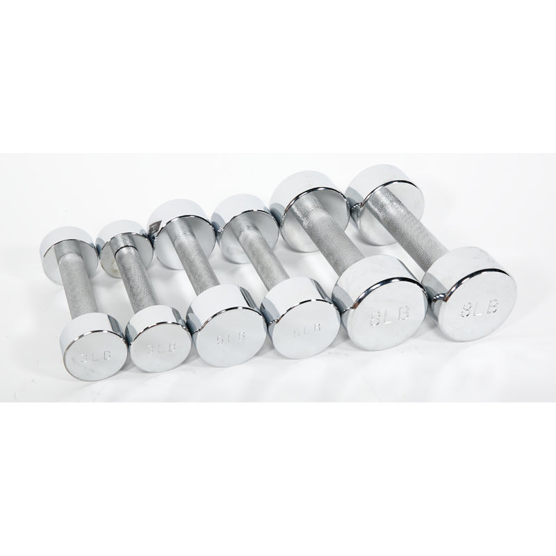 Solid Chrome Dumbbells' set 3-20lbs