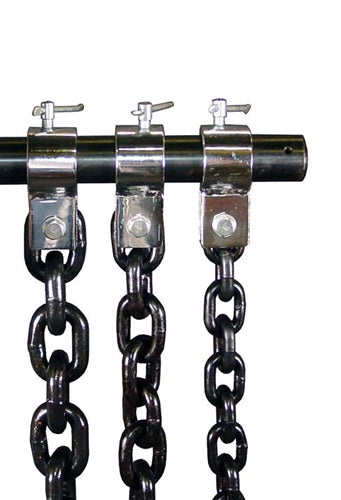 WEIGHT LIFTING CHAIN SET W/ COLLARS- 30, 45, 60LB PAIR