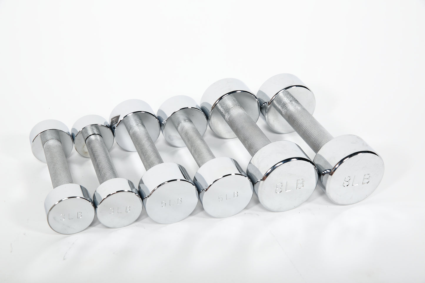 Chrome Dumbbell Set 8 Pairs
