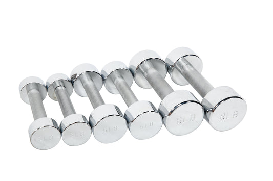 Chrome Dumbbell Set 8 Pairs