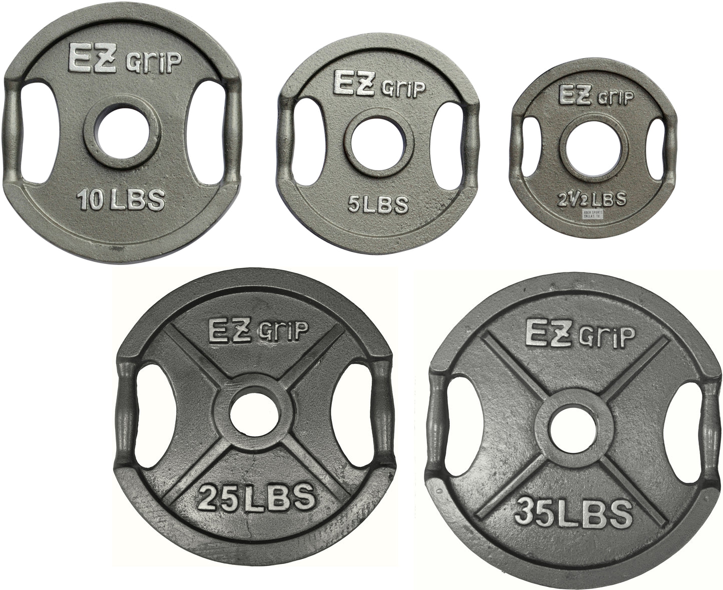Gray EZ Grip Plate Pair- 5Lbs