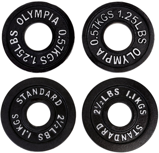 Ader Black Cast-Iron Olympic Plates Combo – 7.5 lb Total