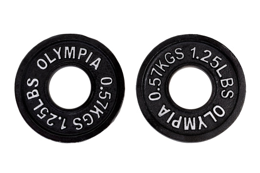 Ader Black Fine-Tune Olympic Plates – 1.25 lb Pair