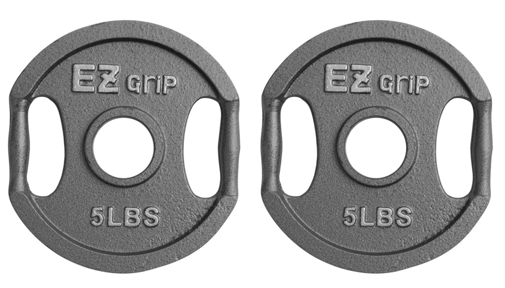 Gray EZ Grip Plate Pair- 5Lbs