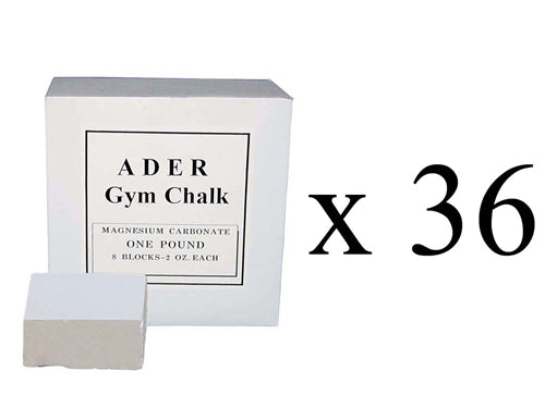Ader Gym Chalk – 36 × 1 lb Boxes (288 Total Blocks)