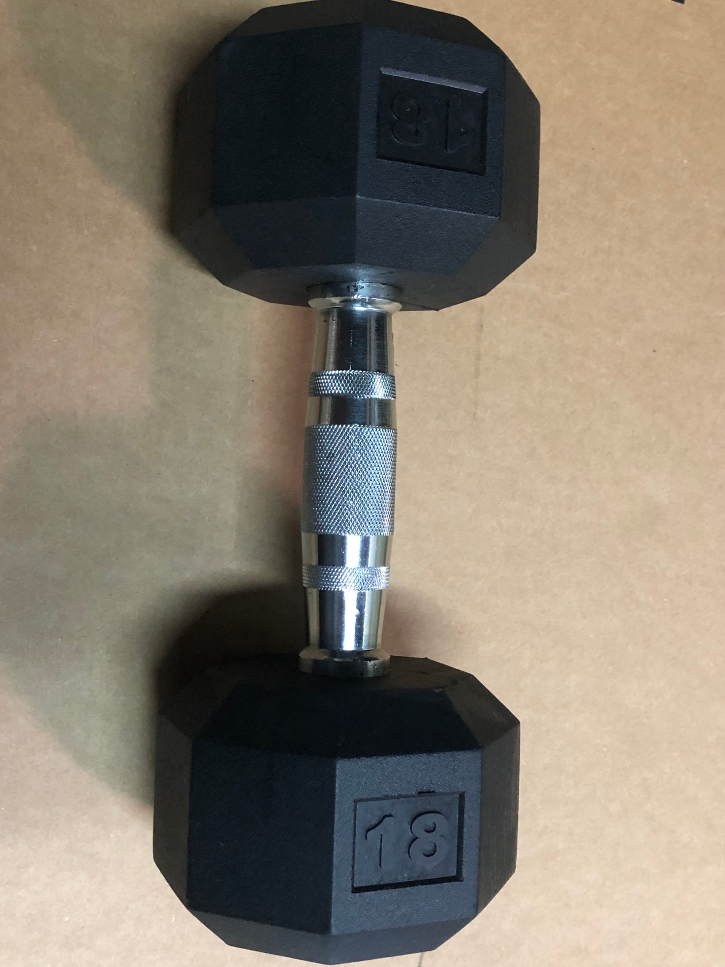 Ader Octagon Deluxe Professional Rubber Dumbbell, 18Lbs Pair