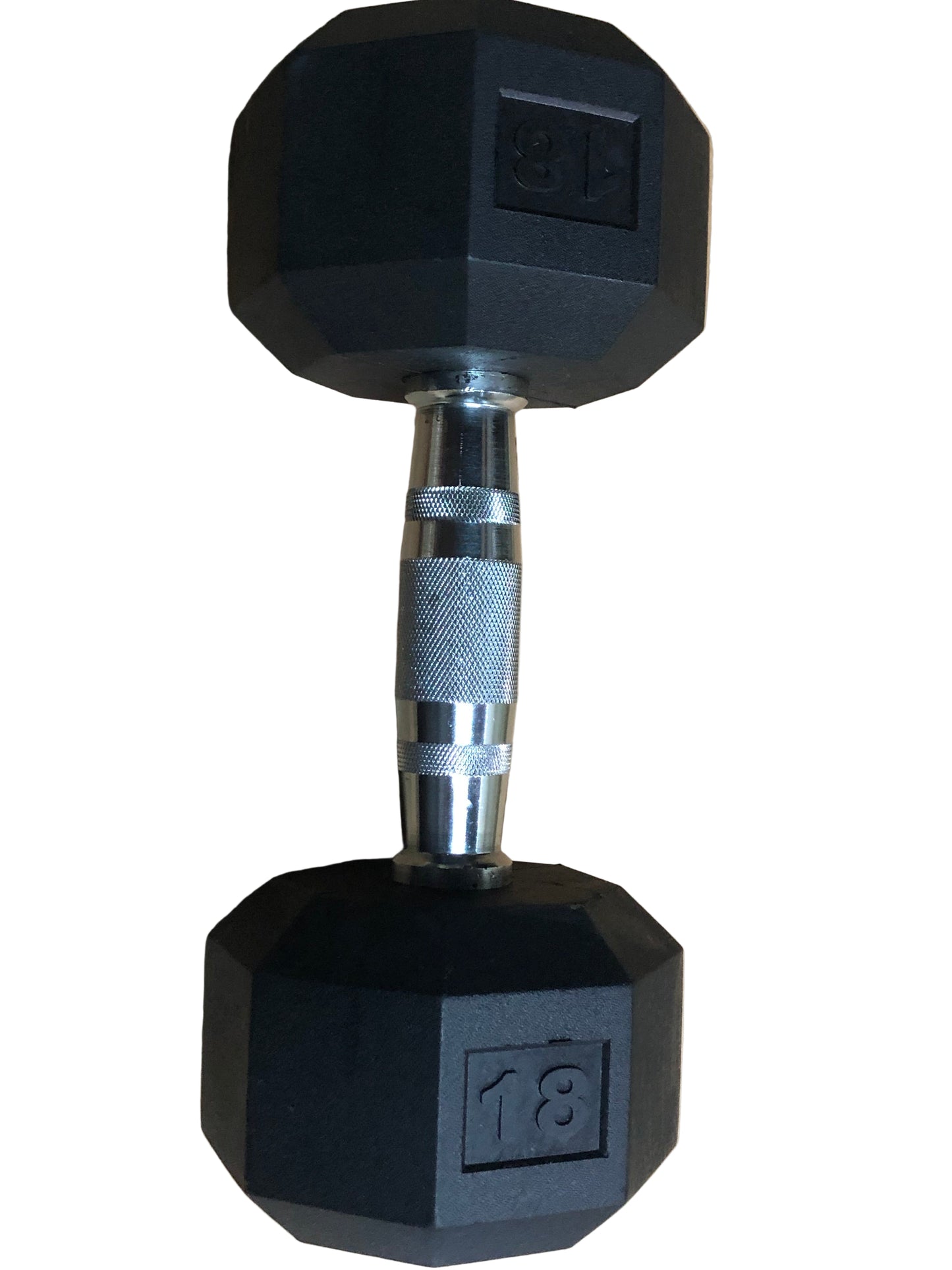 Ader Octagon Deluxe Professional Rubber Dumbbell, 15Lbs Pair