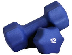 Blue Neoprene Dumbbell Pair- 12lb