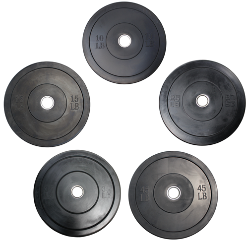 Ader OLYMPIA Olympic Rubber Bumper Plate Set w/ Rack