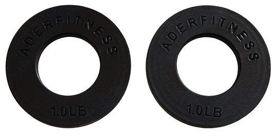 Ader Olympic Fractional Plates Pair- 1 Lb/Each Black