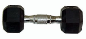 Ader Octagon Deluxe Professional Rubber Dumbbell, 18Lbs Pair