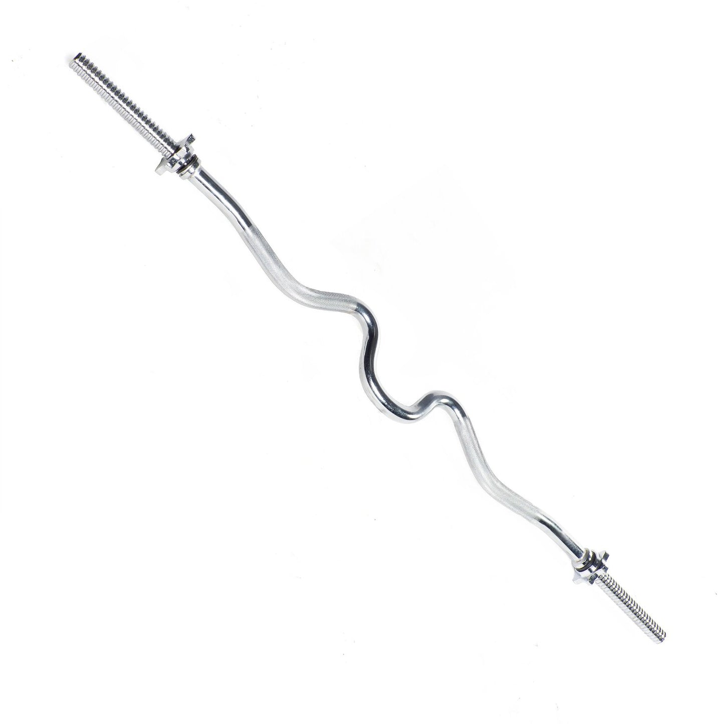47" Regular Threaded Super Curl Bar w/ Star Collars