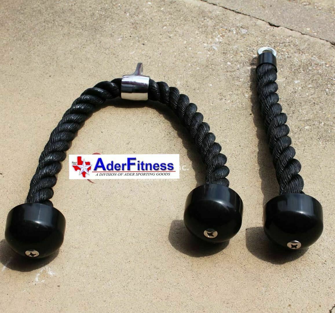 Double & Single Grip Tricep Ropes w/ Snap Link