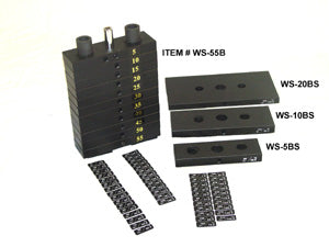 Weight Stack System Plate 20lbs black Cast Steel 1" Rod