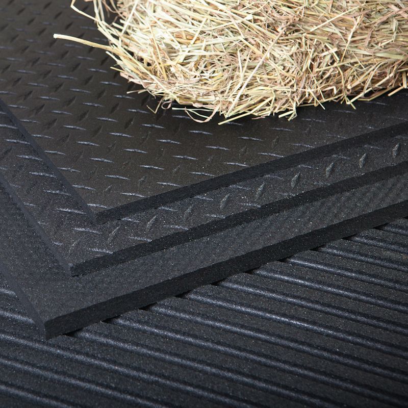 Organic Green Rubber Mat Set- 4'x6'x1/2" SuperMat Black