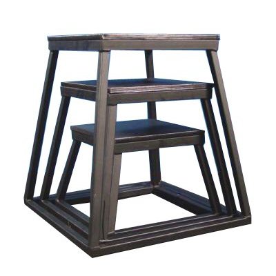 BLACK STEEL PLYOMETRIC BOX SET - SET OF 3 (6, 36, 42")