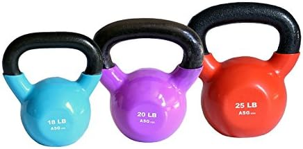 Ader Vinyl Kettlebell Set – 18/20/25 lb