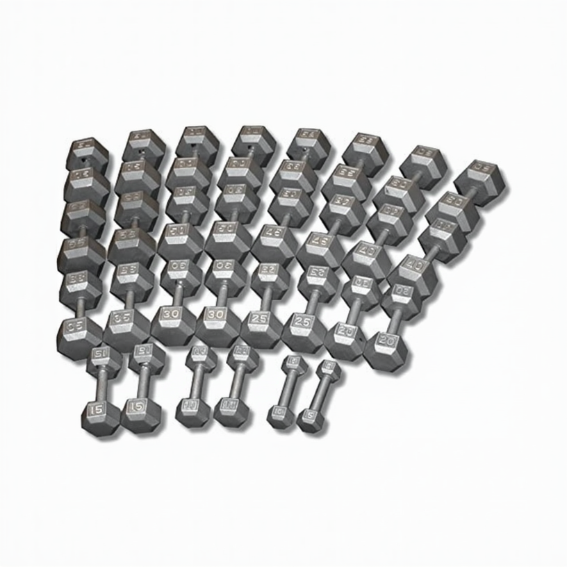 Ader Cast Iron Hex Dumbbell – 5-120 lb (Single)