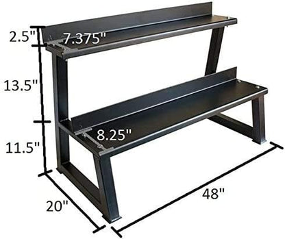Ader 2-Tier Kettlebell Rack – 48"