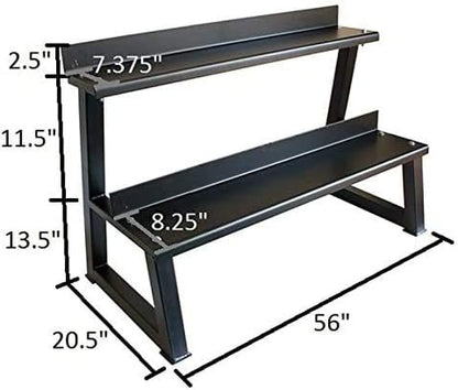 Ader 2-Tier Kettlebell Rack – 56"
