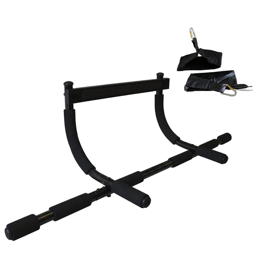 Ader Doorway Pull-up Bar with Free 1 Pair 7" Arm Hanging Wide Abdominal Straps