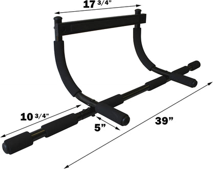 Ader Doorway Pull-up Bar with Free 1 Pair 7" Arm Hanging Wide Abdominal Straps
