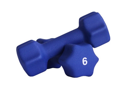 Blue Neoprene Dumbbell Pair- 6lb