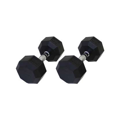 Ader Octagon Rubber Dumbbell Pair – Multiple Weights Available