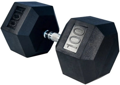 Ader Octagon Rubber Dumbbell Pair – Multiple Weights Available