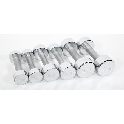 Solid Chrome Dumbbells' set 3-20lbs