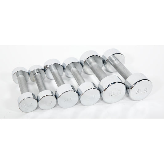 Solid Chrome Dumbbells' set 3-20lbs