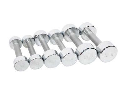 Chrome Dumbbell Set 8 Pairs