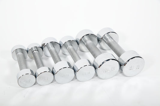 Chrome Dumbbell Set 8 Pairs