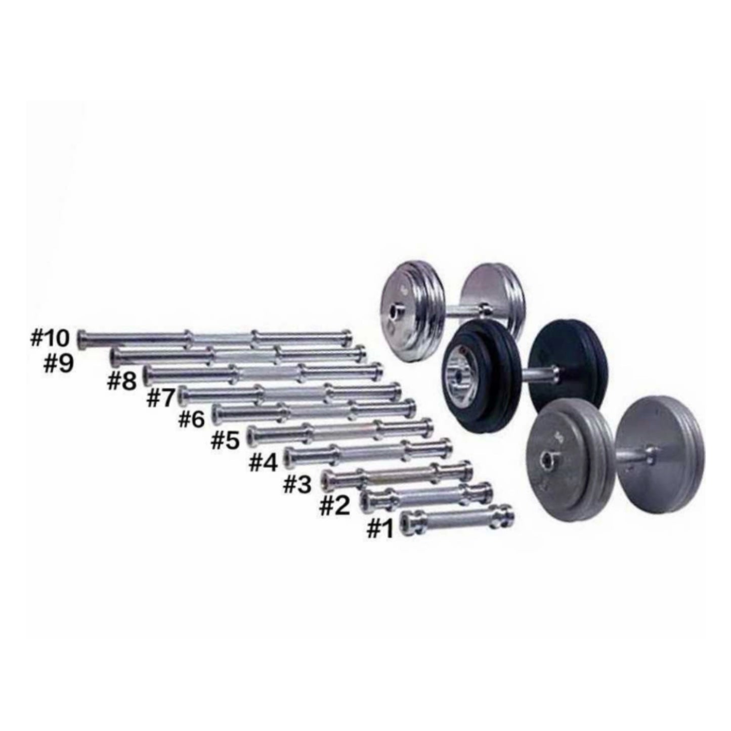 Ader Pro Style Dumbbell ContourHandles (SDH 1-10)