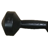 Solid Cast Black Iron Dumbbells - 10 lbs (Sold By Pair)