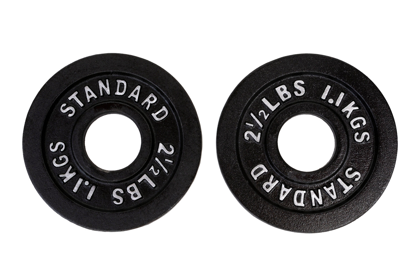 Black Cast Iron Plate Combo- 1.25 & 2.5Lbs