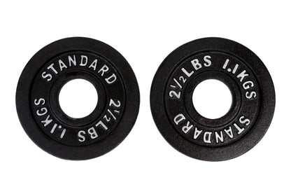 Black Cast Iron Plate Combo- 1.25 & 2.5Lbs
