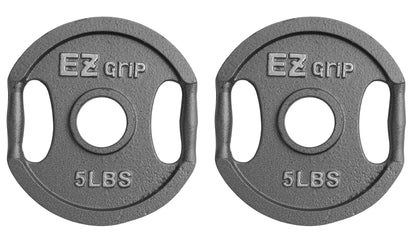 Gray EZ Grip Plate Pair- 5Lbs
