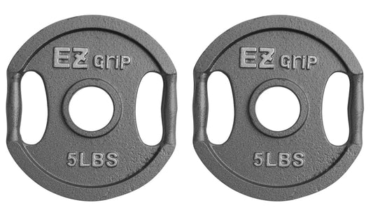 Gray EZ Grip Plate Pair- 5Lbs