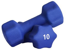 Blue Neoprene Dumbbell Pair- 10lb