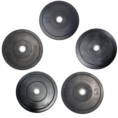 Ader OLYMPIA Olympic Rubber Bumper Plate Set w/ Rack