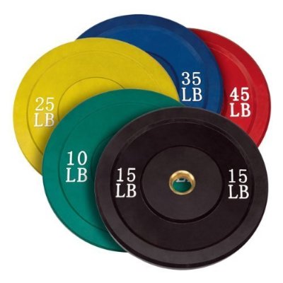 Ader OLYMPIA Color Olympic Rubber Bumper Plate Set w/ Rack