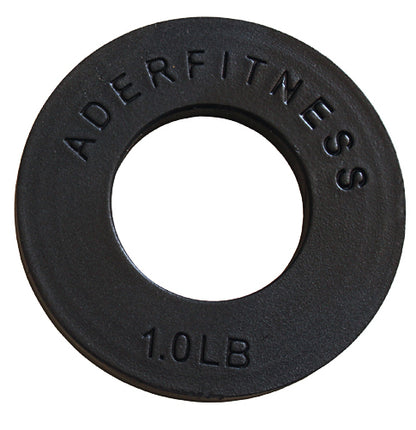 Ader Olympic Fractional Plates Pair- 1 Lb/Each Black